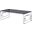Mallory Stainless Steel And Smoked Glass Coffee Table In Silver