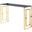 Mallory Stainless Steel And Smoked Glass Console Table In Gold