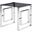 Mallory Stainless Steel And Smoked Glass End Table In Silver