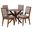 Mana Wood 5-Piece Dining Set In Grey and Walnut Brown