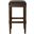 Manchester 31 Inch Square Faux Leather Barstool In Distressed Walnut and Dark Brown