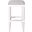 Manchester 31 Inch Square Faux Leather Barstool In White and Gray
