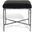 Mandy Boucle and Metal Ottoman In Black