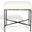 Mandy Boucle and Metal Ottoman In Ivory and Black