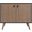 Manhattan Comfort Amber Accent Cabinet With Faux Leather Handles In Blue And Nature
