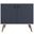 Manhattan Comfort Amber Accent Cabinet With Faux Leather Handles In White And Blue