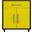 Manhattan Comfort Eiffel 28.35 Inch Mobile Garage Storage Cabinet With 1 Drawer In Yellow Gloss
