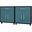 Manhattan Comfort Eiffel Mobile Garage Cabinet In Matte Black And Aqua Blue Set Of 2