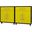 Manhattan Comfort Eiffel Mobile Garage Cabinet In Matte Black And Yellow Set Of 2