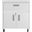 Manhattan Comfort Fortress Textured Metal 31.5 Inch Garage Mobile Cabinet With 1 Full Extension Drawer And 2 Adjustable Shelves In White