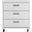 Manhattan Comfort Fortress Textured Metal 31.5 Inch Garage Mobile Chest With 3 Full Extension Drawers In White