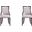 Manhattan Comfort Grand Faux Leather Dining Chairs - Set Of 2 In Light Grey