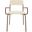 Manhattan Comfort Whythe Pu Leather Dining Chair In Natural Linen & Corten