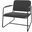 Manhattan Comfort Whythe Pu Leather Low Accent Chair In Black AC-5PZ-207