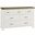 Maple Road 7 Drawer Triple Dresser In Soft White and Natural