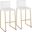 Mara Barstool Set of 2 In White/Gold