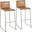 Mara Barstool Set of 2 In Brown/Chrome