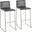 Mara Barstool Set of 2 In Dark Gray/Chrome