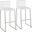Mara Barstool Set of 2 In White/Chrome