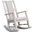 Mara Modern Wood Rocker Chair with Cushion In Light Grey