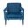 Mara Tufted Accent Chair in Navy and Gold