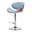 Marana Linen Look Fabric Bentwood Adjustable Swivel Bar Stool In Denim Blue