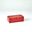 Marbled Leather D Ring Small Box In Deep Red
