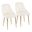 Marcel Dining Chair Set of 2 In Gold and White