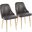 Marcel Dining Chair Set of 2 In Gold
