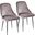 Marcel Dining Chair Set of 2 In Silver and Black
