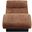 Marcella Fabric Upholstered Chaise Lounge In Cognac and Black