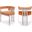 Marcello Dining Chair Set of 2 In Cognac Velvet
