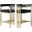 Marcello Velvet Counter Stool Set of 2 In Black