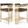 Marcello Velvet Counter Stool Set of 2 In Brown