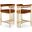 Marcello Velvet Counter Stool Set of 2 In Cognac