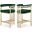 Marcello Velvet Counter Stool Set of 2 In Green
