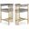 Marcello Velvet Counter Stool Set of 2 In Grey