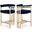Marcello Velvet Counter Stool Set of 2 In Navy
