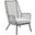 Marco Indoor Outdoor Steel Lounge Chair with Gray Rope and Gray Cushion
