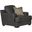 Marco Italian Top Grain Leather Match Chair In Gunmetal