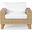 Margarita Wicker Patio Chair In Natural and White