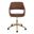 Margarite Task Chair In Brown and Gold