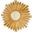 Margeaux Gold Leaf Handcarved Starburst Mirror