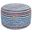 Margo Braided Jute Round Pouf In Blue