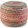 Margo Braided Jute Round Pouf In Multicolor