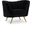 Margo Velvet Chair In Black