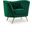 Margo Velvet Chair In Green