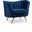 Margo Velvet Chair In Navy