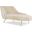 Margo Velvet Chaise In Cream