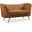 Margo Velvet Loveseat In Saddle